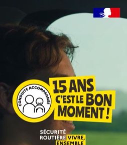Formations/Examens La Sécurité routière met en avant la conduite accompagnée dès 15 ans !